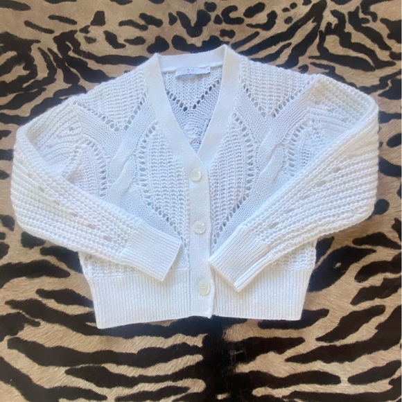 IRO Paris white/cream cotton/nylon/mohair sweater - Picture 1 of 6